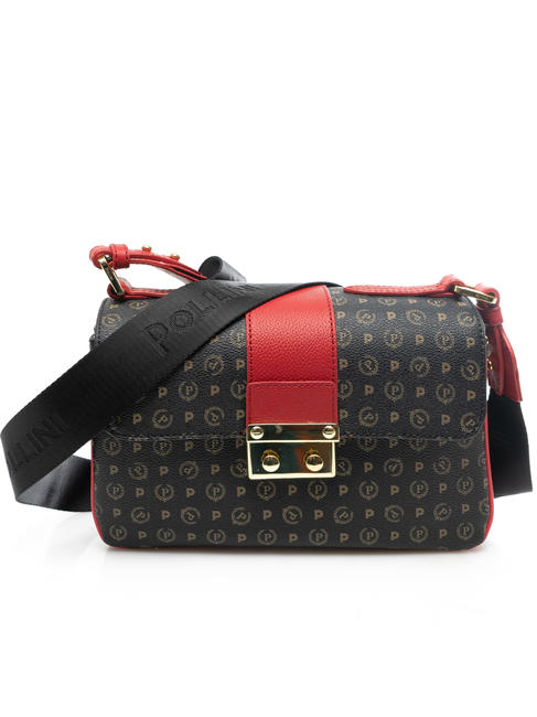 POLLINI  PATRIMONIU CLASSIC Geantă de umăr lac negru - Genți femei