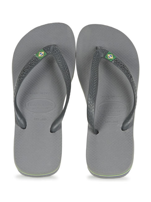 HAVAIANAS  BRASIL LOGO Flip flops oțel / gri - Pantofi unisex