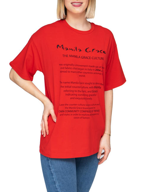 MANILA GRACE  Tricou cu imprimeu RED - tricou