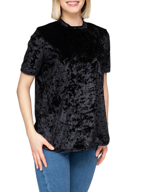 MANILA GRACE  Bluză de catifea negru - Pulovere pentru femei