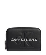 CALVIN KLEIN  Portofel cu fermoar imprimate logo - Portofele femei