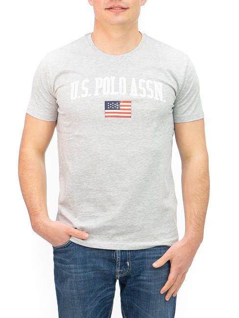 U.S. POLO ASSN.  Tricou PATCH LOGO Melange Grey - tricou
