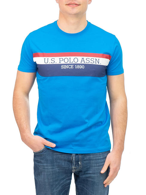 U.S. POLO ASSN.  Tricou LOGO Albastru deschis / Albastru deschis - tricou