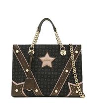 POLLINI Patrimoniul occidental Geantă de m&acirc;nă, cu curea de umăr lac negru - Genți femei - 2