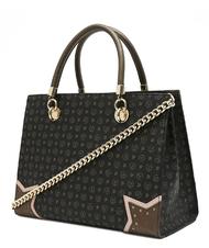 POLLINI Patrimoniul occidental Geantă de m&acirc;nă, cu curea de umăr lac negru - Genți femei - 4