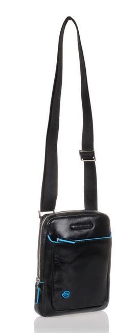 Geanta BLUE SQUARE, suport pentru tablete, din piele negru - Genți de umăr bărbați