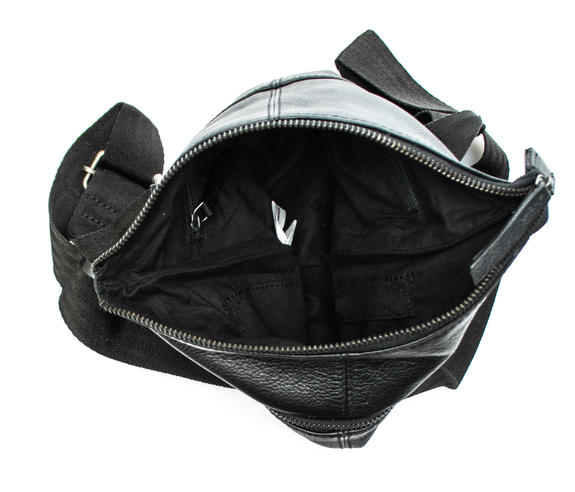 Geanta În piele BLACK - Genți de umăr bărbați