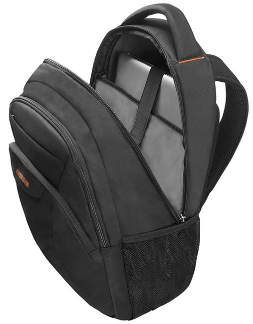 Rucsac AMERICAN TURISTER LA MUNCĂ, tabletă și computer 14,1 " BLACK / ORANGE - Rucsacuri pentru laptop
