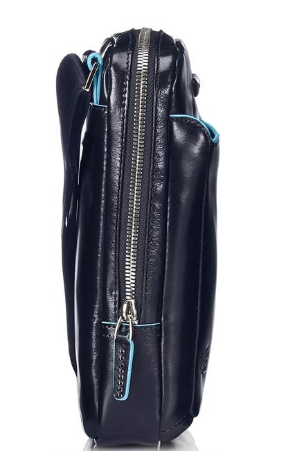 Geanta BLUE SQUARE, suport pentru tablete, din piele albastru - Genți de umăr bărbați