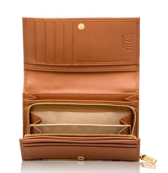 Portofel ALVIERO MARTINI 1 ^ CLASSE GEO CLASSIC, cu placă logo NATURAL - Portofele femei