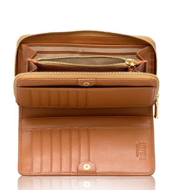 Portofel ALVIERO MARTINI 1 ^ CLASSE GEO CLASSIC, Zip În jur NATURAL - Portofele femei