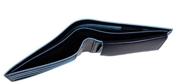 Portofel BLUE SQUARE, din piele, cu RFID albastru - Portofele bărbați