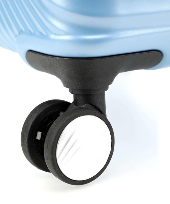 Troller Linie JETGLAM, de mărime medie, extensibilă PUTERE METALICĂ ALBĂ - Trolere rigide