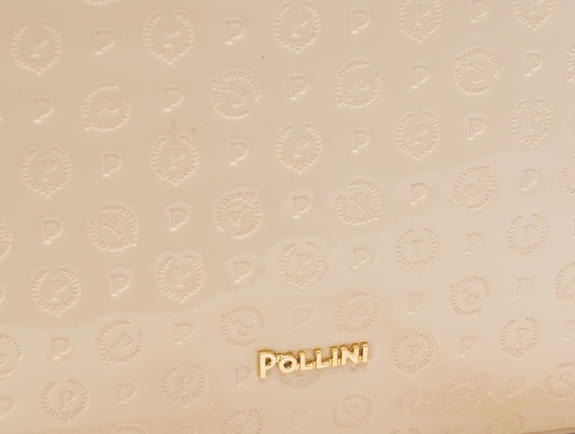 Patrimoniul reliefat Geantă de m&acirc;nă, cu curea de umăr nud - Genți femei