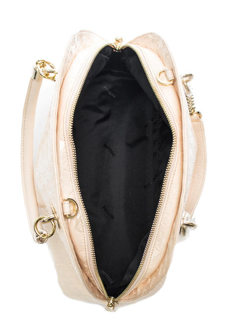 Patrimoniul reliefat Geantă de m&acirc;nă, cu curea de umăr nud - Genți femei