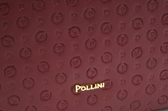 Patrimoniul  Embossed Geantă de umăr bordeaux - Genți femei