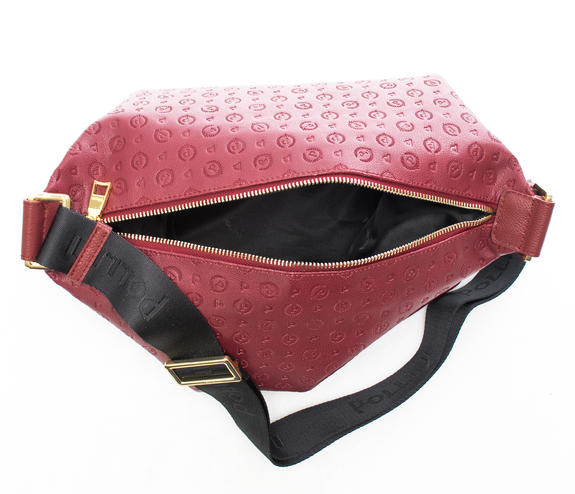 Patrimoniul  Embossed Geantă de umăr bordeaux - Genți femei