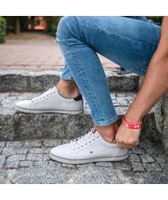 TOMMY HILFIGER  ARLOW Adidași din țesătură alb - Pantofi bărbați - 8