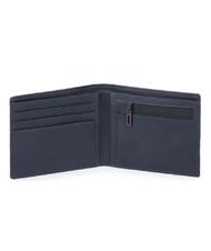 PIQUADRO  Portofel TIROS din țesătură reciclată, cu geantă monedă albastru - Portofele bărbați - 2