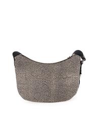 BORBONESE LUNA BAG SMALL ECO LINE Geantă LUNA Hobo, Mic OP / NATURAL / NEGRU - Genți femei - 3
