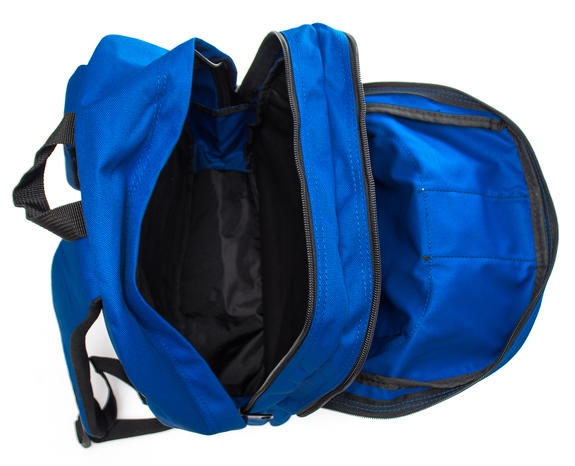  Rucsac din material textil, cu compartiment dublu ALBASTRU REGAL - Rucsacuri pentru școală și timp liber
