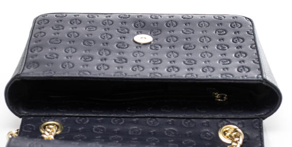 Patrimoniul  Embossed Geantă de umăr, cu portabilitate la umăr albastru - Genți femei