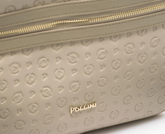 Patrimoniul  Embossed Geantă de umăr, cu buzunar frontal ICE - Genți femei