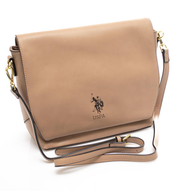 S.U.A. POLO ASSN. Geantă de umăr CHEYENNE taupe ușoară - Genți femei