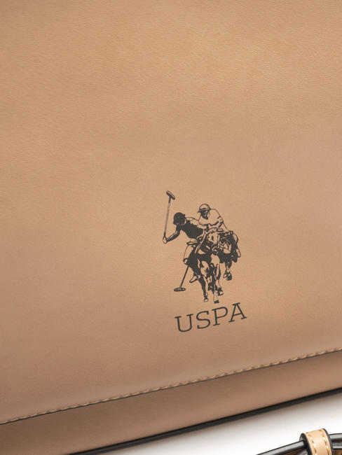 S.U.A. POLO ASSN. Geantă de umăr CHEYENNE taupe ușoară - Genți femei