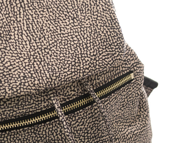 BORBONES Rucsac mediu din țesătură OP / NATURAL / NEGRU - Genți femei