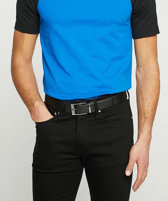 LOGO Curea reversibilă NEGRU / MARO MARE - Curele