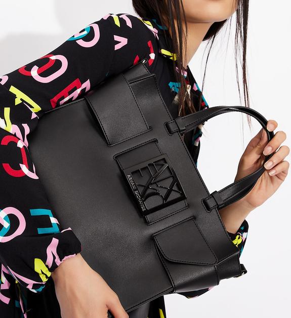 A|X BUCKLE Cumpărător manual, cu curea de umăr negru - Genți femei