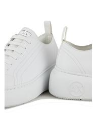 ARMANI EXCHANGE SUPER ACTION Adidași din piele cu platformă OP WHITE - Pantofi femei - 3