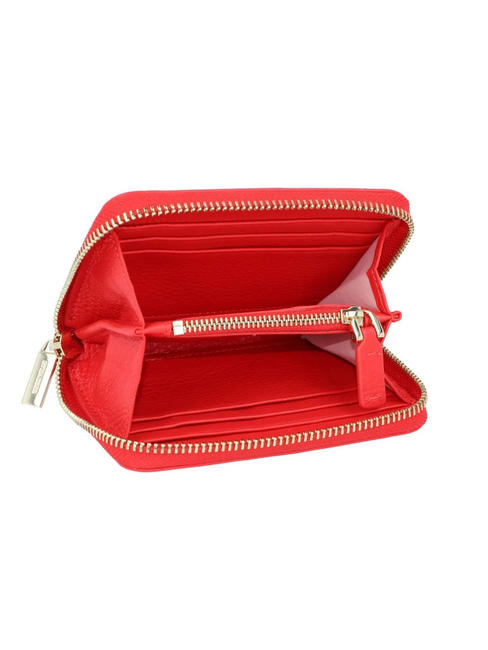  Mini portofel METALLIC SOFT din piele ROSU POLONESC - Portofele femei