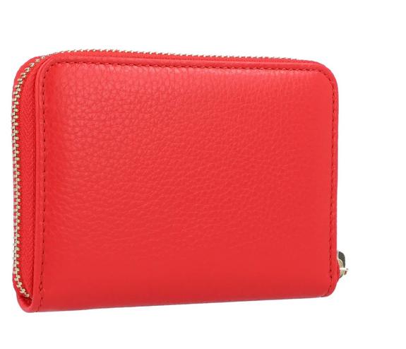 Mini portofel METALLIC SOFT din piele ROSU POLONESC - Portofele femei
