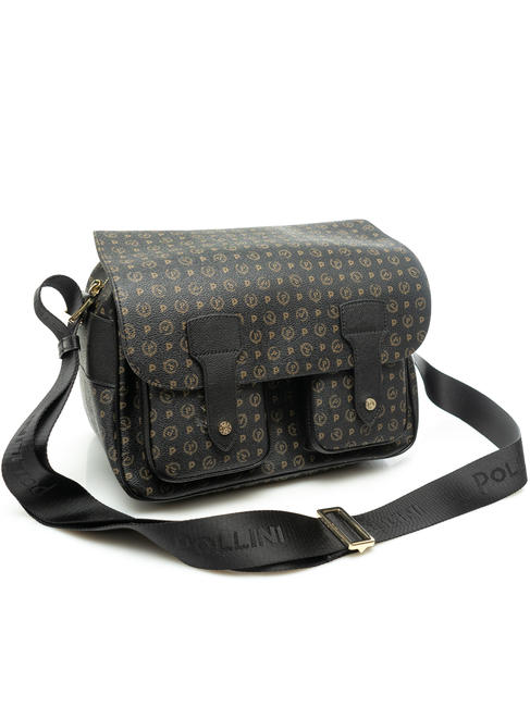 Patrimoniul clasic Geantă de umăr, din PVC negru - Genți femei