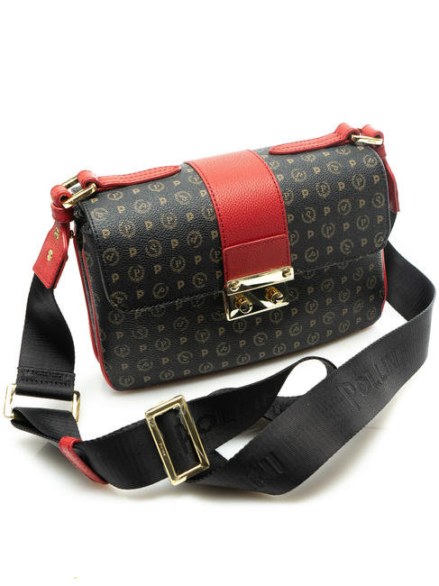  PATRIMONIU CLASSIC Geantă de umăr lac negru - Genți femei