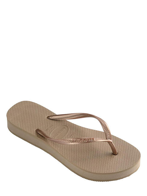 SLIM FLATFORM SLIM FLATFORM Flip-flops pentru femei rose / aur - Pantofi femei