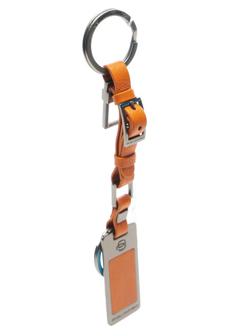  WASSILY Charm Keychain din piele și metal ORANGE - Portchei