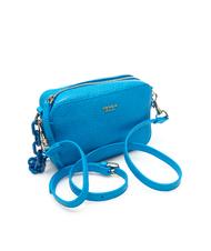 TOSCA BLU  Geantă de umăr NINFEA Mini, din piele electric albastru - Genți femei - 2