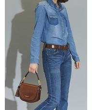 THE BRIDGE  PEARLDISTRICT Mini geantă manuală, cu curea de umăr BROWN - Genți femei - 5