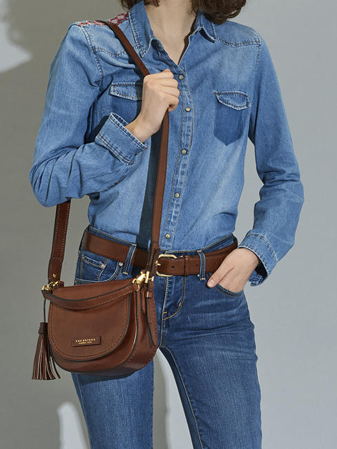  PEARLDISTRICT Mini geantă manuală, cu curea de umăr BROWN - Genți femei