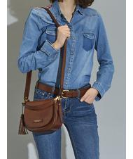 THE BRIDGE  PEARLDISTRICT Mini geantă manuală, cu curea de umăr BROWN - Genți femei - 6