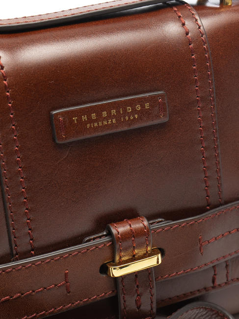 VIGNA  Geantă de umăr, din piele BROWN - Genți femei