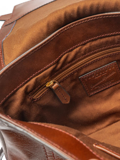 VIGNA  Geantă de umăr, din piele BROWN - Genți femei