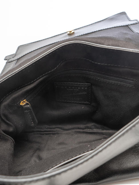 VIGNA  Geantă de umăr, din piele Negru de aur - Genți femei