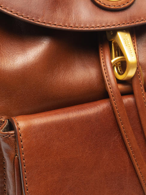 STORY DONNA Rucsac din piele BROWN - Genți femei