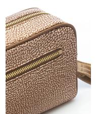 BORBONESE CAMERA CASE SMALL ECO LINE Geantă de umăr mini, din material textil beiger mare - Genți femei - 4