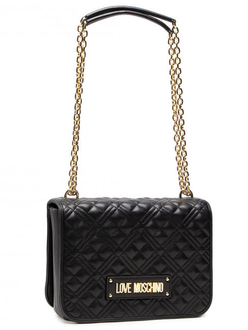 NEW SHINY QUILTED Geantă mică convertibilă negru - Genți femei