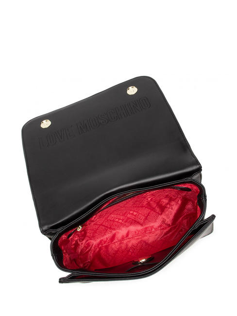 NEW SHINY QUILTED Geantă mică convertibilă negru - Genți femei